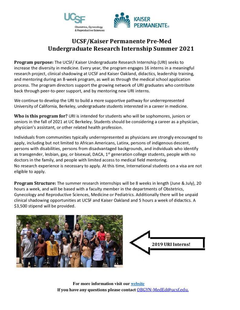 thumbnail of UCSF URI Program Info 2021